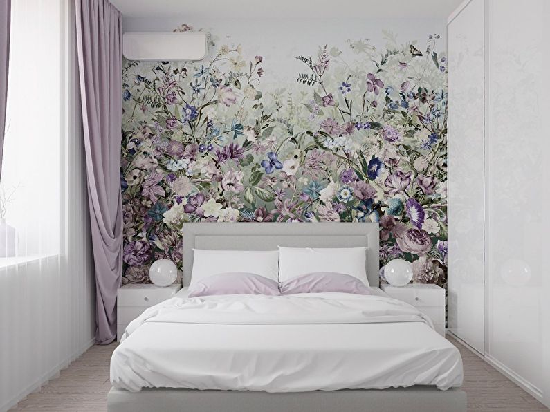 Design of a small bedroom in a modern style - photo