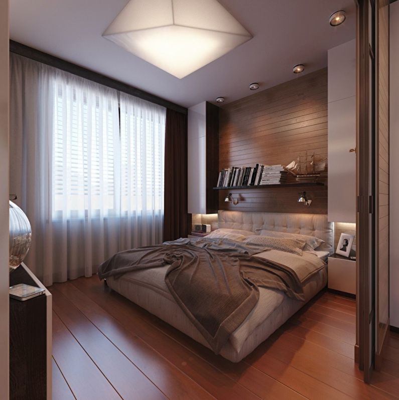 Ceiling Design in a Small Bedroom - Photo