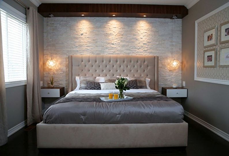 Design of a small bedroom 7-8 sq.m. - Photo