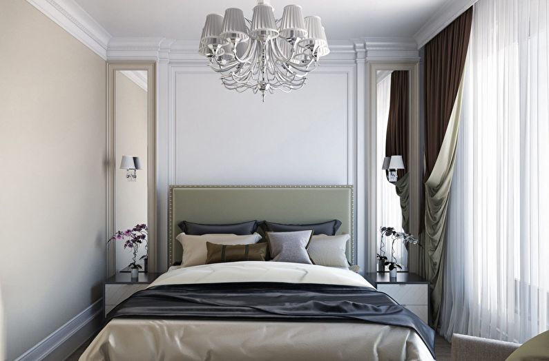 Design of a small bedroom 10-11 sq.m. - Photo
