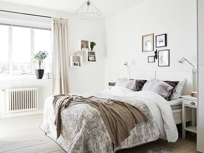 Design of a small bedroom 12 sq.m. - Photo