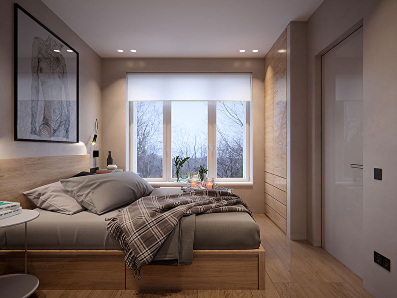 The interior design of the apartment is 50 sq.m. in the Riverside residential complex