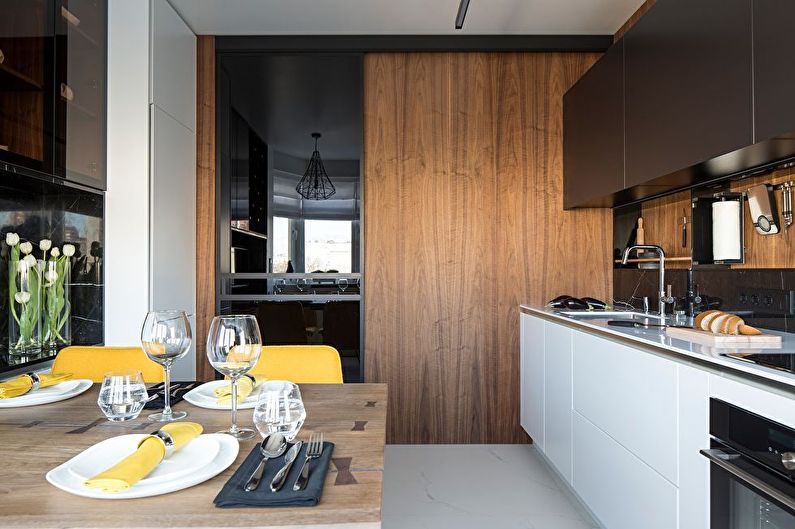Kitchen design in the style of minimalism from the studio Odnushechka