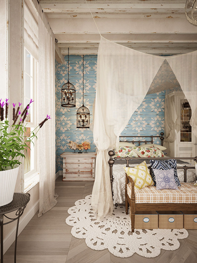 Provencal style bedroom design