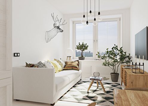 Interior of a small apartment of 30 m2 from CubiqStudio