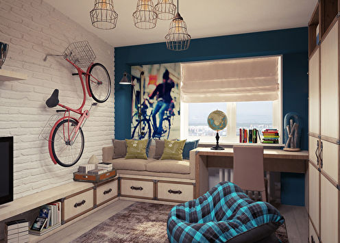 Interior of a children's room for a teenager, Simferopol