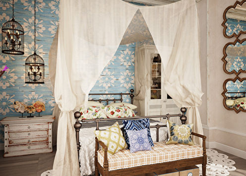Provencal style bedroom design