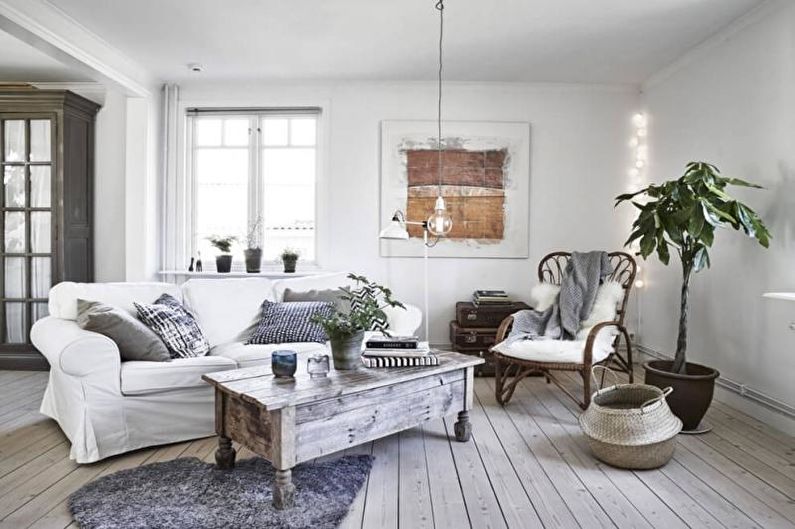 Scandinavian style living room interior design - photo