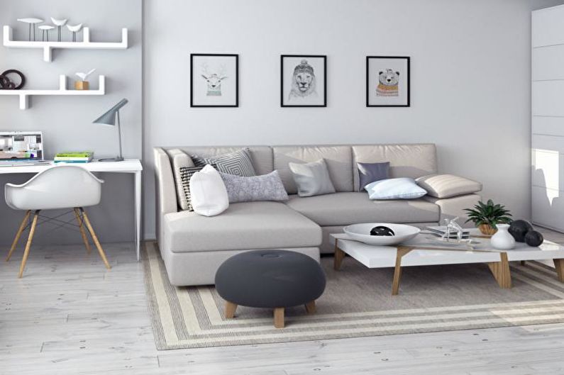 Scandinavian style living room interior design - photo