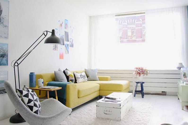 Scandinavian style living room interior design - photo