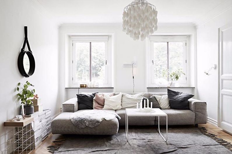 Scandinavian style living room interior design - photo