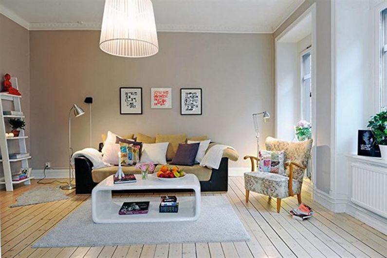 Scandinavian style living room interior design - photo
