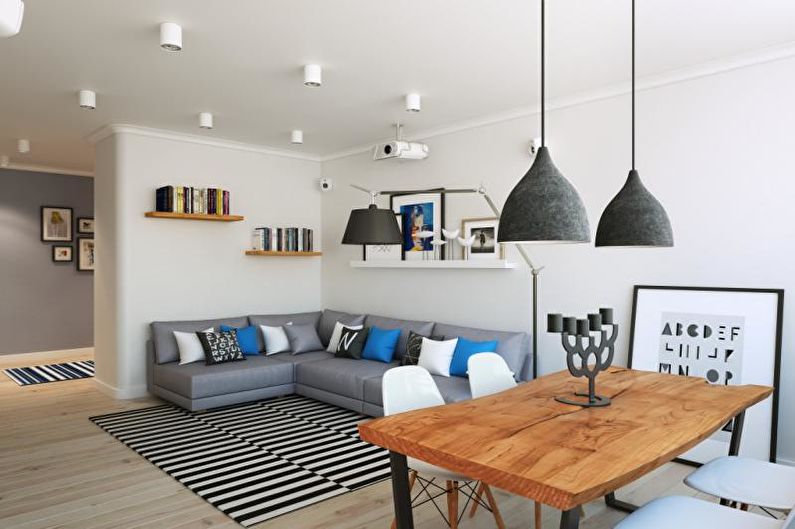 Scandinavian style living room interior design - photo