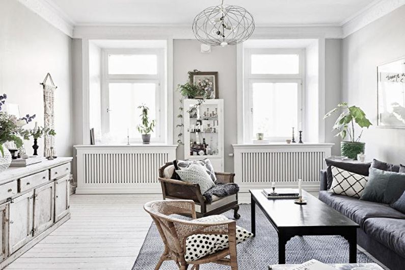 Scandinavian style living room interior design - photo