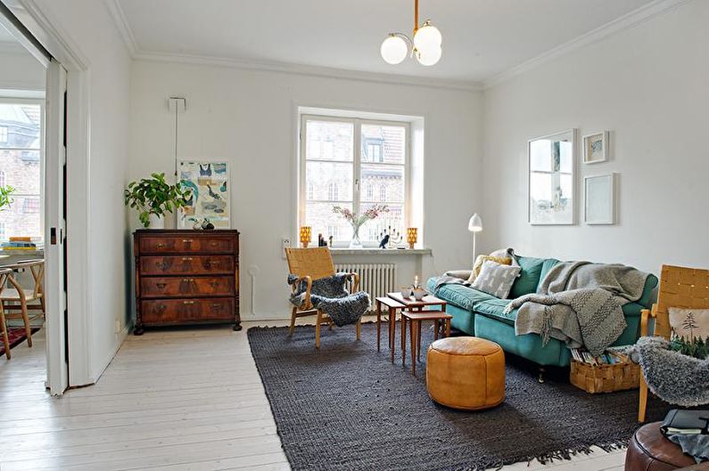 Scandinavian style living room interior design - photo