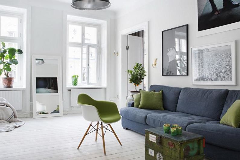 Scandinavian style living room interior design - photo