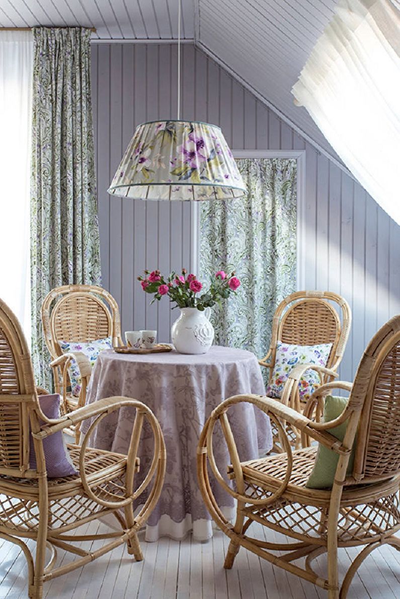 Lilac color in the interior of the kitchen - Design photo