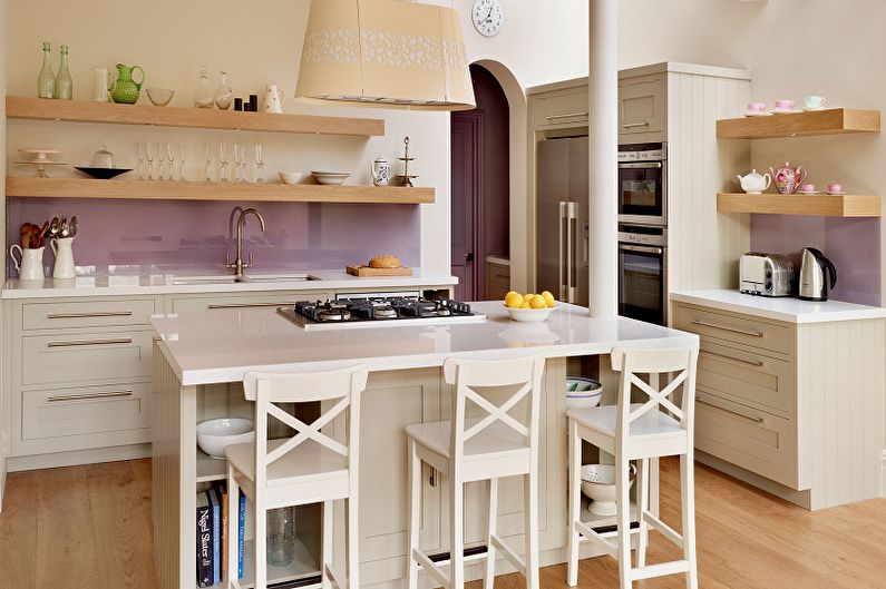 Lilac color in the interior of the kitchen - Design photo