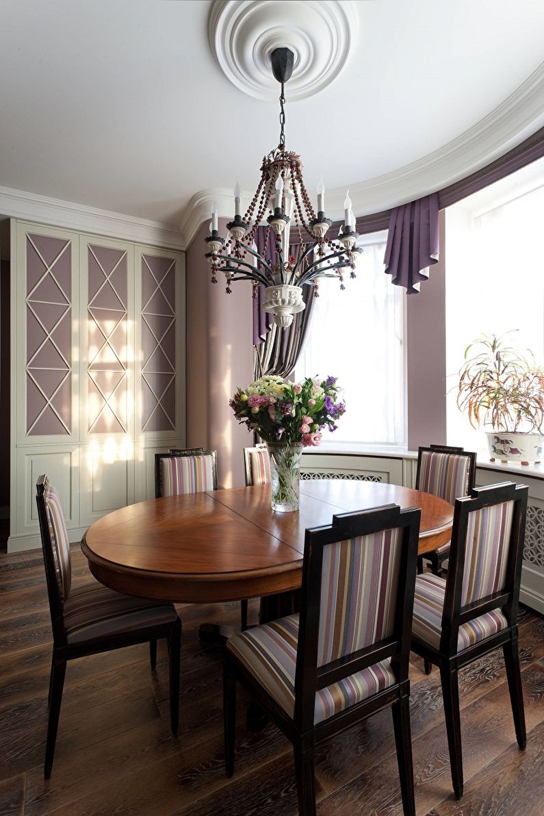 Lilac color in the interior of the kitchen - Design photo