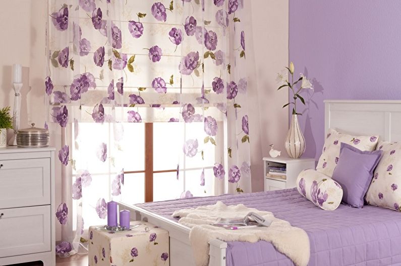 Lilac color in the interior of a children's room - Design photo