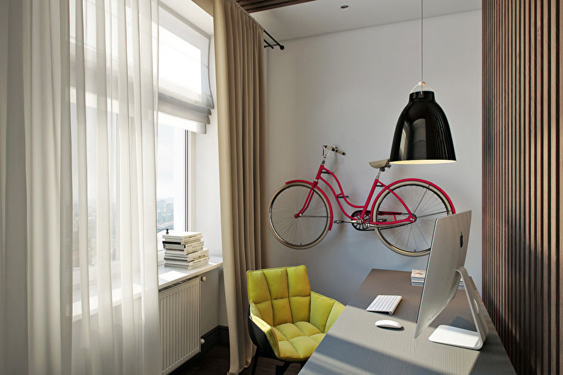 Design project of a bedroom with a workplace - photo 2