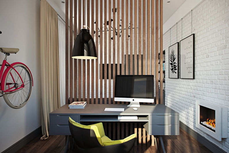 Design project of a bedroom with a workplace - photo 3