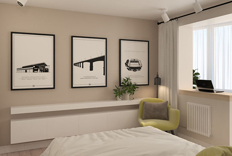 Geometry Lessons: Bedroom in the Scandinavian Style - photo 2