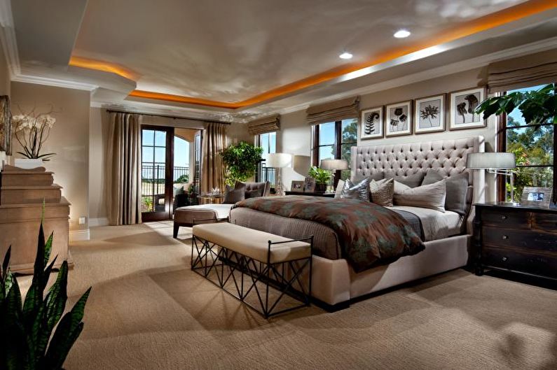 Combinaisons de couleurs confortables à l'intérieur de la chambre