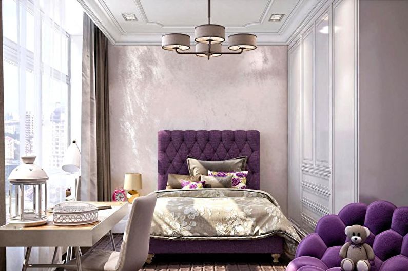 Combinaisons de couleurs originales à l'intérieur de la chambre