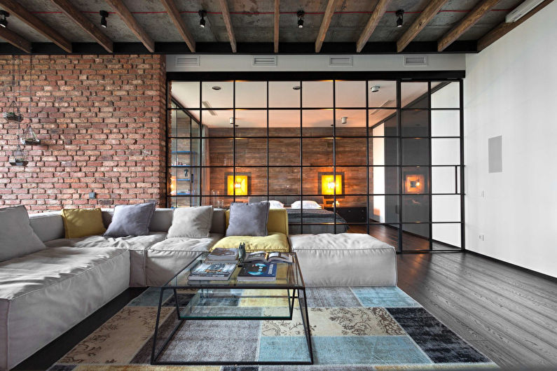 Loft Style Living Room Design - Ceiling Finish