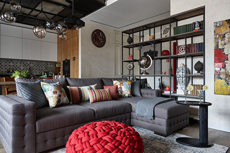 Small Loft Style Living Room - Interior Design