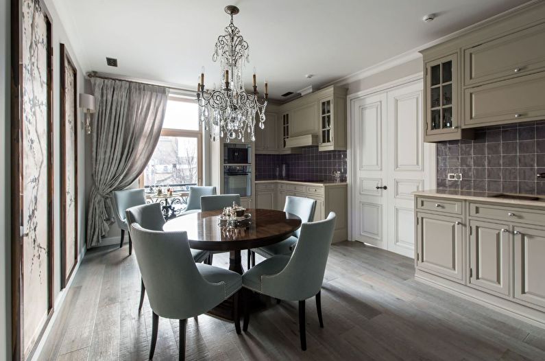 Bếp 20 m2. theo phong cách cổ điển - Thiết kế nội thất