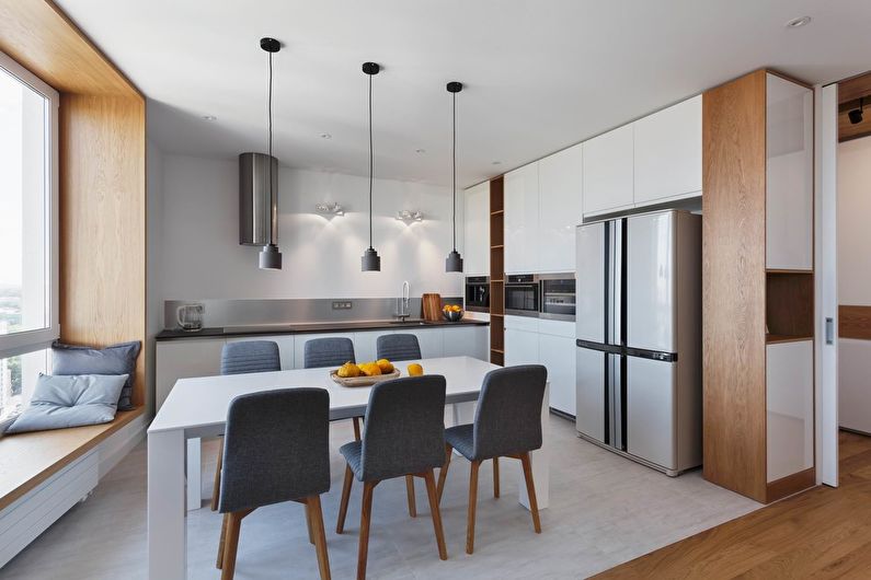 Thiết kế nội thất nhà bếp 20 m2. - Hình chụp