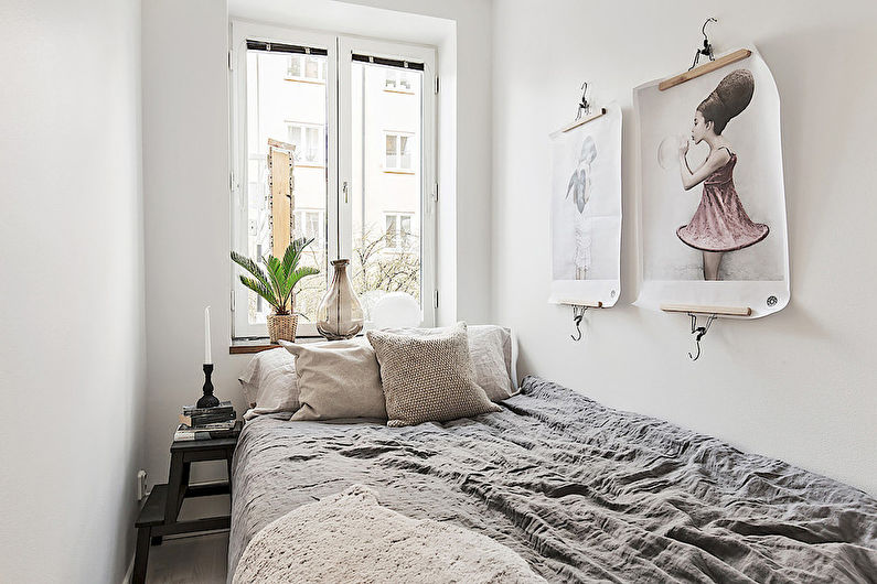 White Scandinavian bedroom - Interior Design