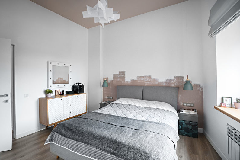 Gray Scandinavian style bedroom - Interior Design