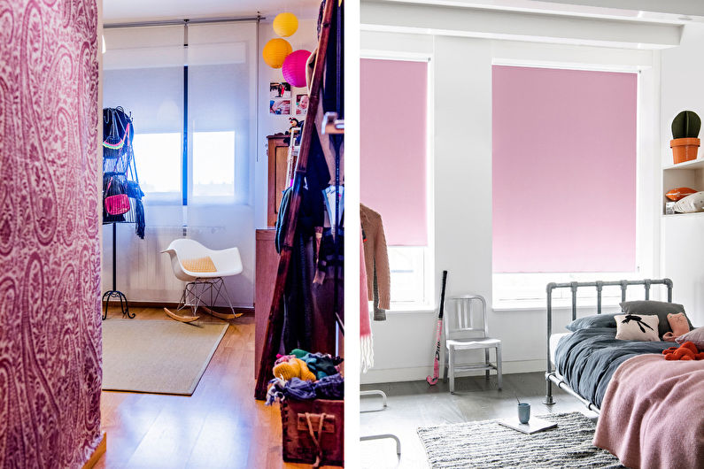 Pink Scandinavian style bedroom - Interior Design