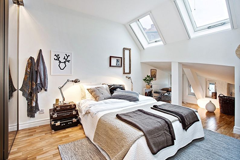 Scandinavian style bedroom interior design - photo