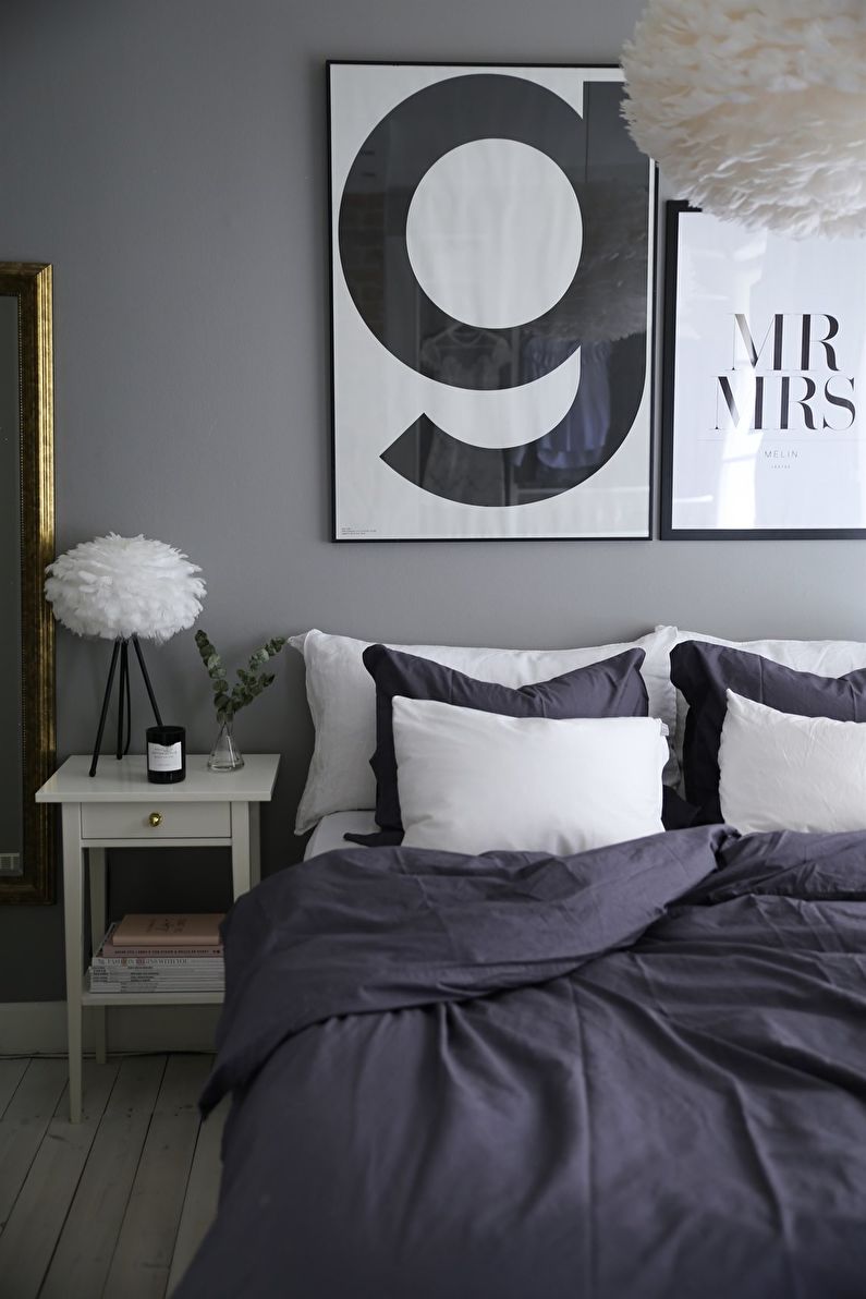 Scandinavian style bedroom interior design - photo