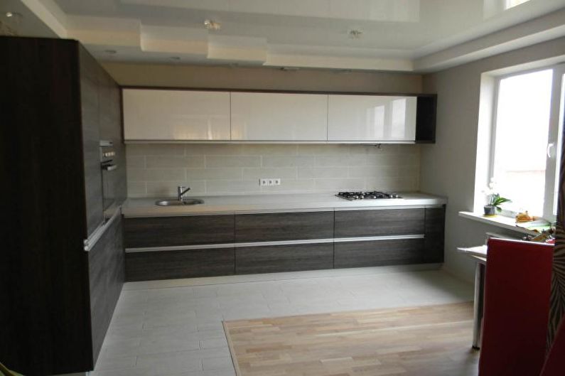Kitchen design 14 sq.m. - floor finish