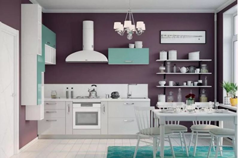 The interior design of the kitchen is 14 sq.m. - Photo