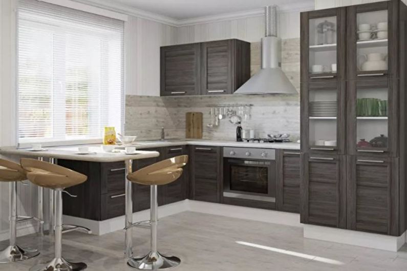 The interior design of the kitchen is 14 sq.m. - Photo