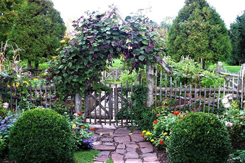 Decor for a fence for a private house - photo