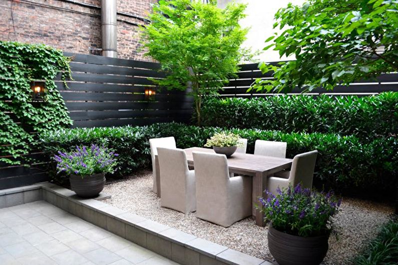 Decor for a fence for a private house - photo