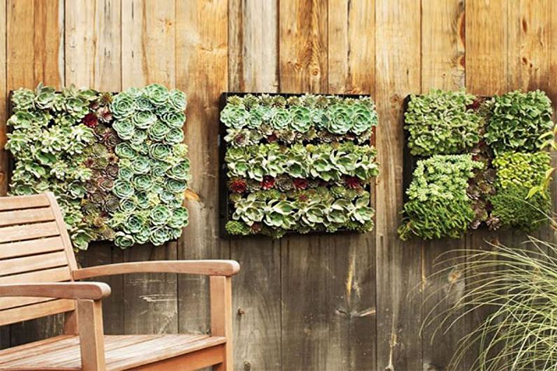 Decor for a fence for a private house - photo
