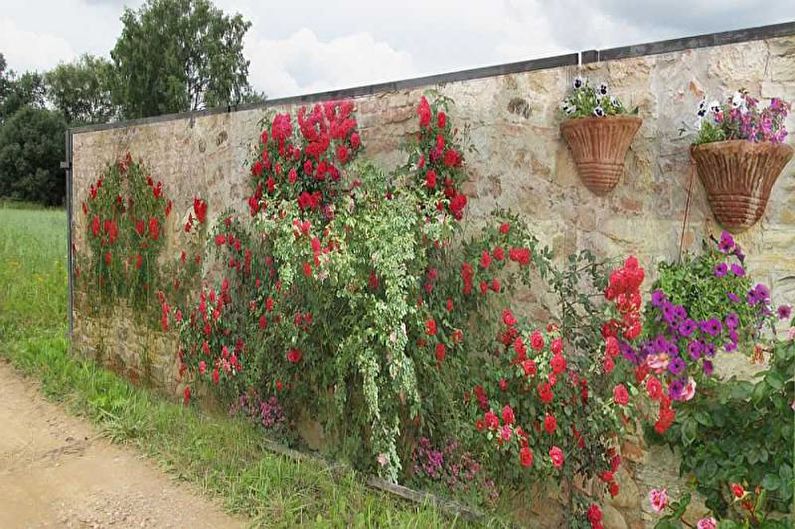 Decor for a fence for a private house - photo