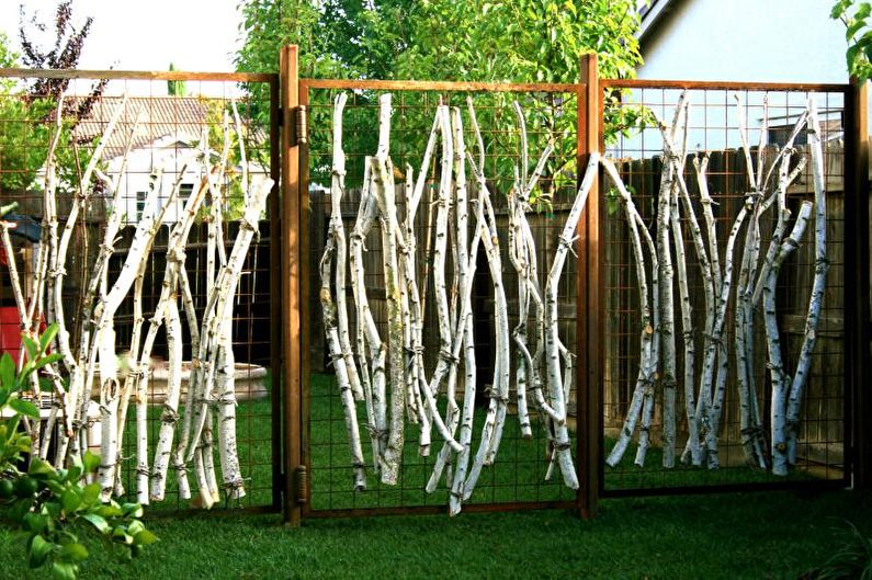 Decor for a fence for a private house - photo