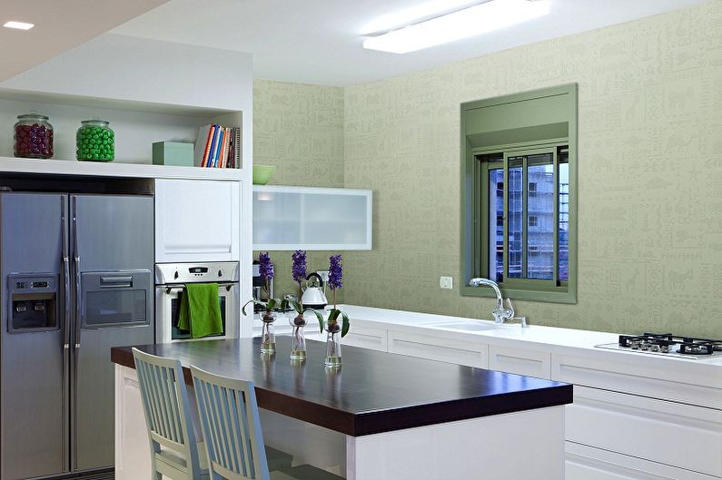 Types of wallpaper for the kitchen - What materials are made