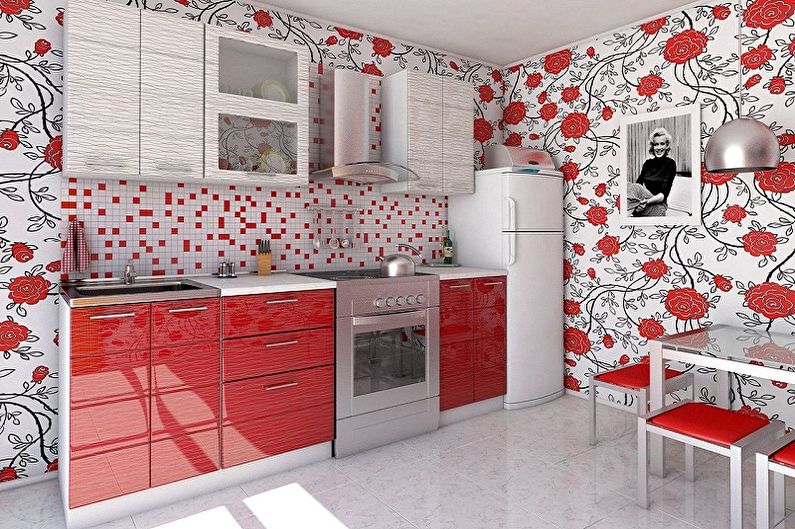 Wallpaper for the kitchen - What you need to know when choosing wallpaper with a pattern