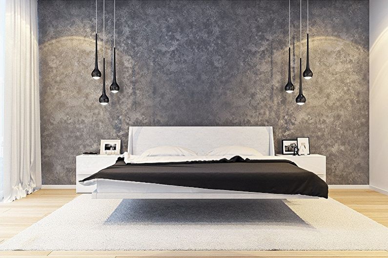 High-tech bedroom wallpaper