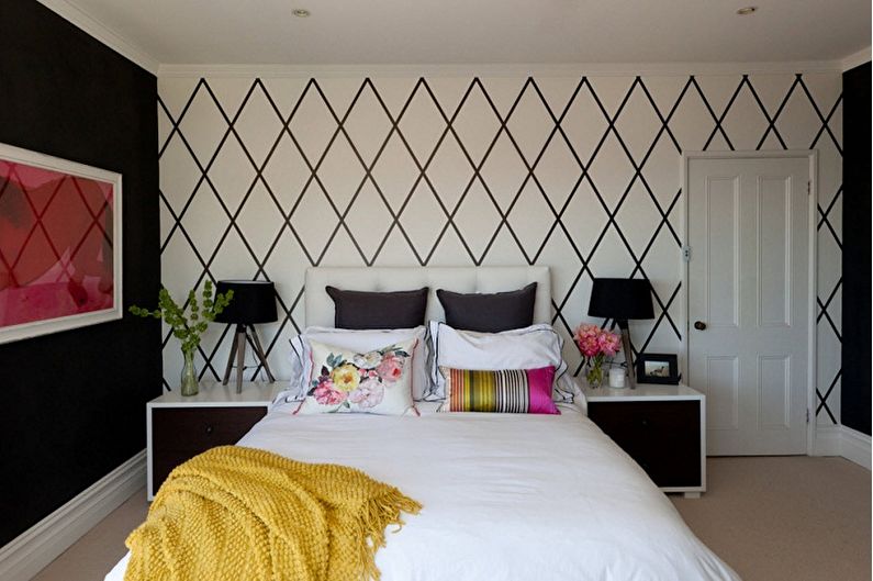 Wallpaper for the bedroom - photo